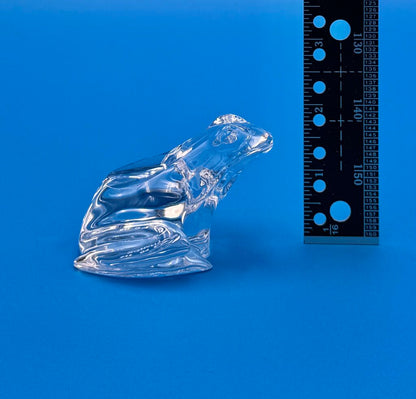 VTG Cristal De Sevres Crystal Frog w/ Certificate By Franklin Mint