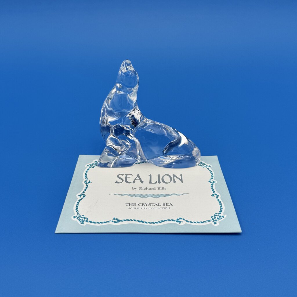 Set Of 5 Franklin Mint Crystal Sea Sculpture Collection By Richard Ellis