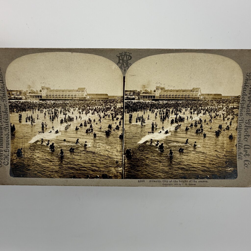 Set Of 38 Antique Stereoview Cards Early 20th Century USA Scenery Real Photos /cb