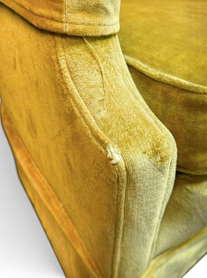 Yellow Tufted Velvet Manor House Upholstered Armchair