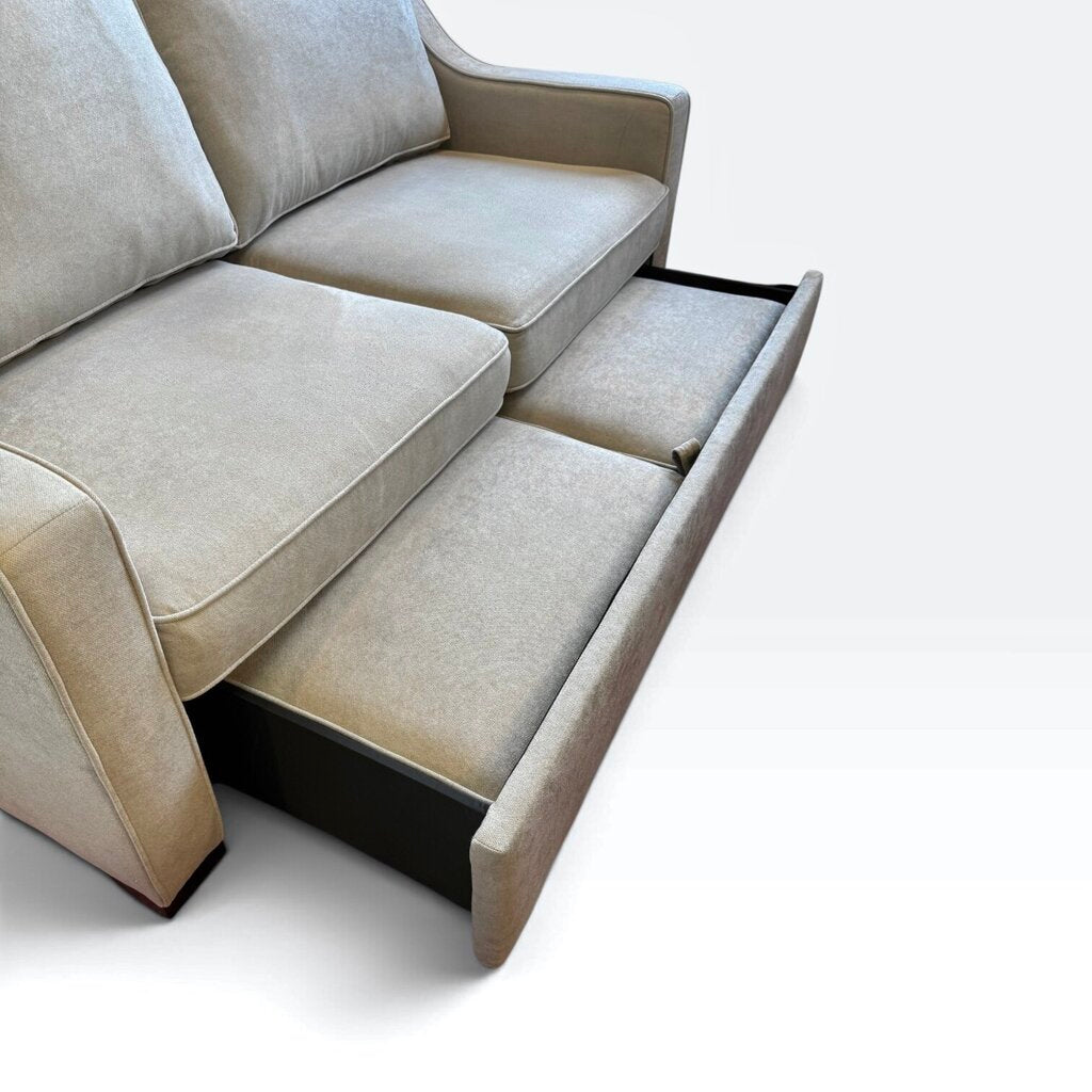Tan Gray Folding Couch Bed with Pillows