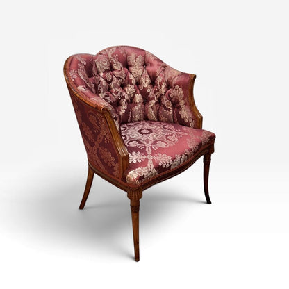 Red Louis XV Style Gondola Armchair