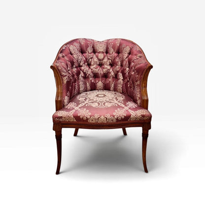 Red Louis XV Style Gondola Armchair