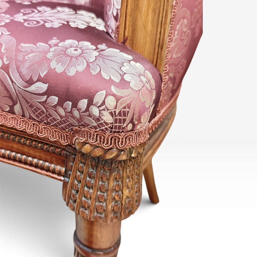 Red Louis XV Style Gondola Armchair