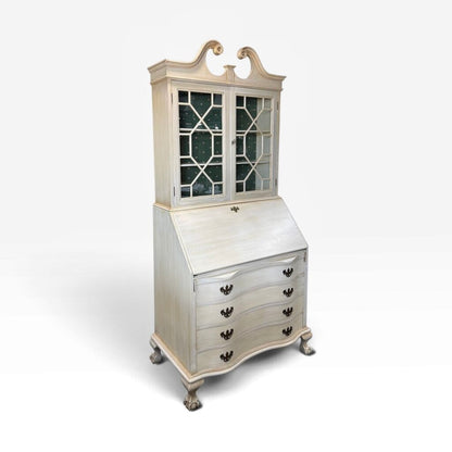 Genuine Mahogany 2 Piece Cream Hutch