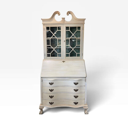 Genuine Mahogany 2 Piece Cream Hutch