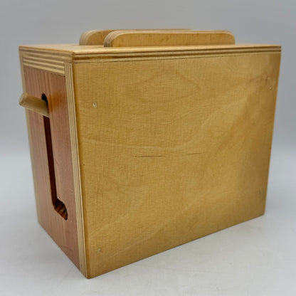 Unique Vintage Handmade Child’s Wooden Toy Toaster w/Wood Toast Slices /cb