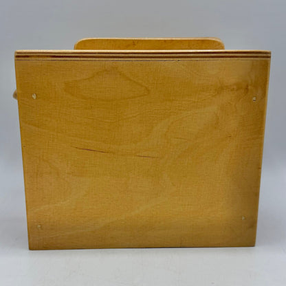 Unique Vintage Handmade Child’s Wooden Toy Toaster w/Wood Toast Slices /cb