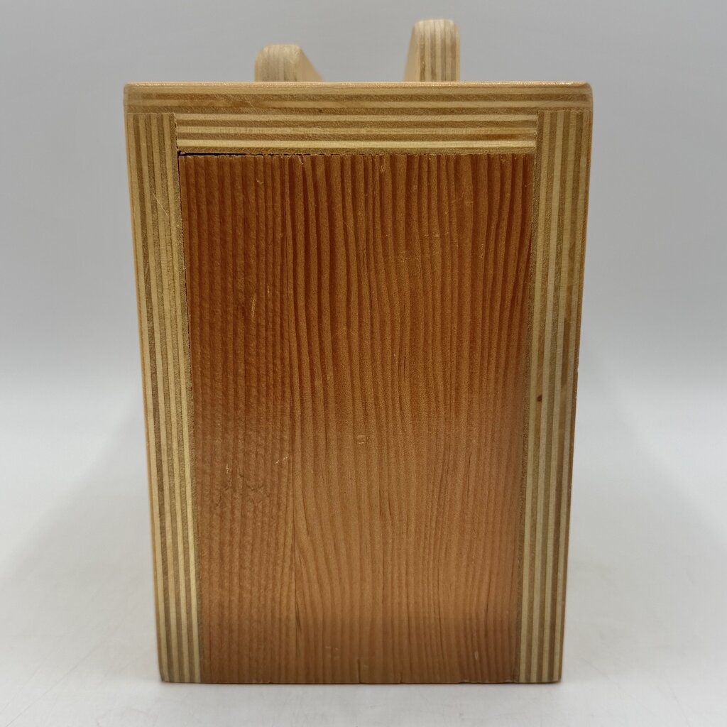 Unique Vintage Handmade Child’s Wooden Toy Toaster w/Wood Toast Slices /cb