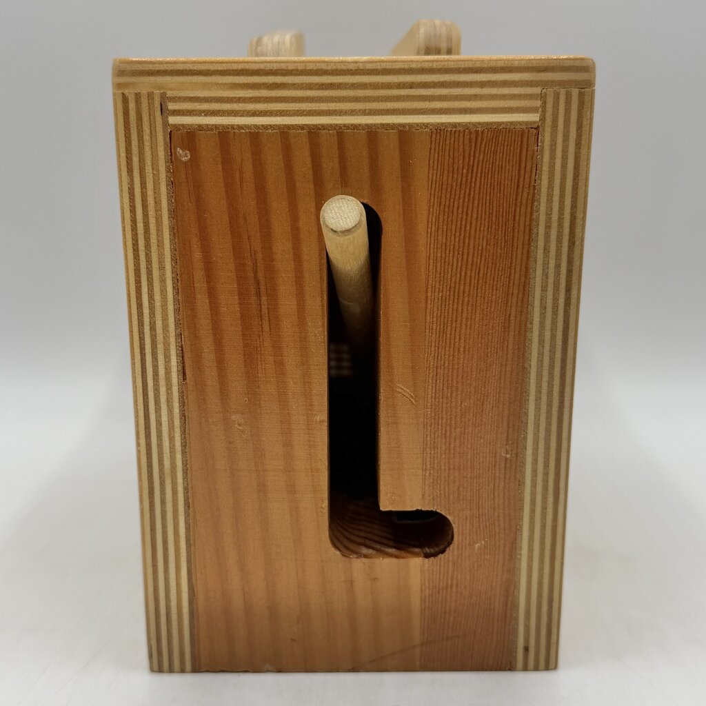 Unique Vintage Handmade Child’s Wooden Toy Toaster w/Wood Toast Slices /cb