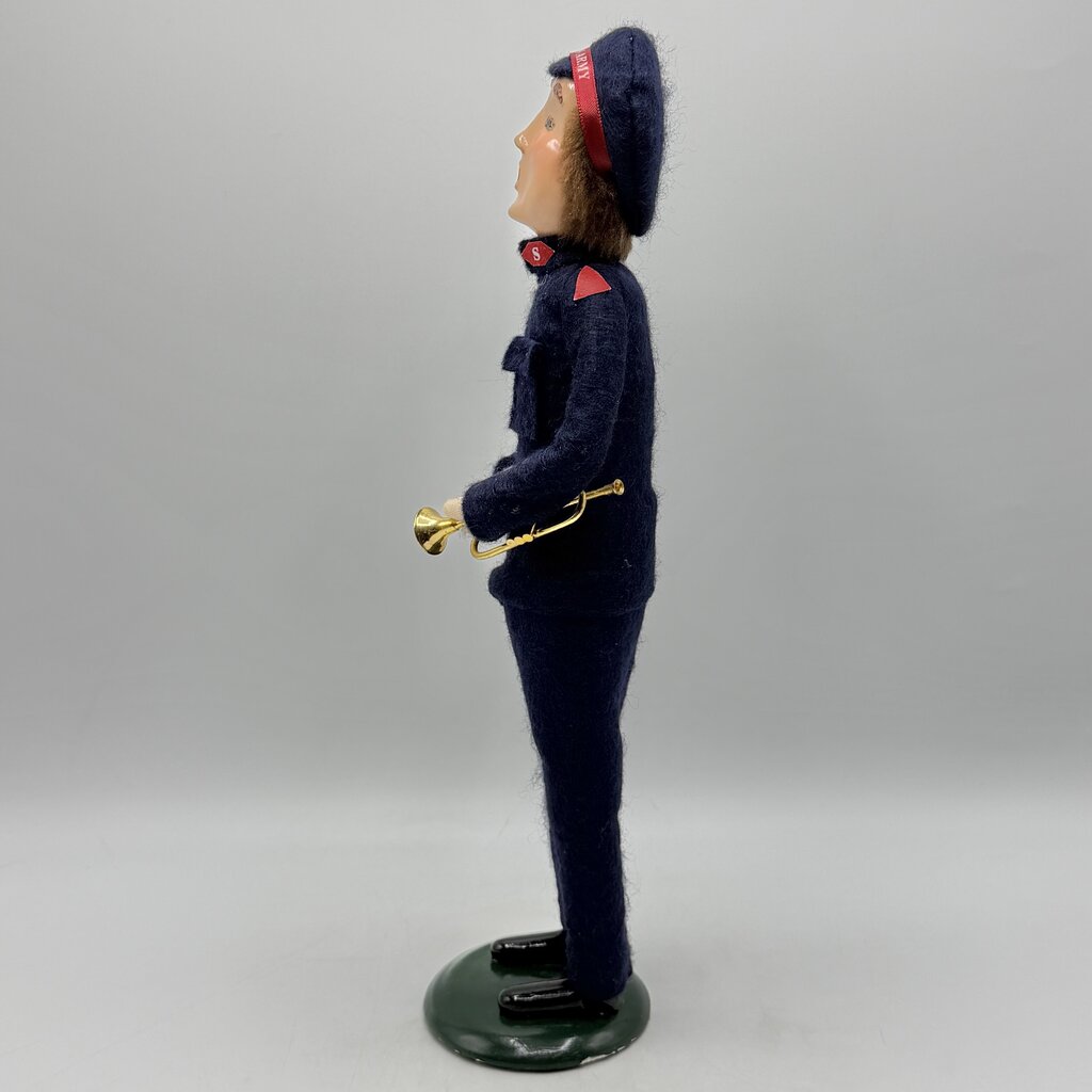 Vintage 1996 Byers Choice Caroler Salvation Army Man withTrumpet Christmas Figurine /cb