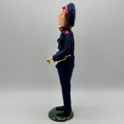 Vintage 1996 Byers Choice Caroler Salvation Army Man withTrumpet Christmas Figurine /cb
