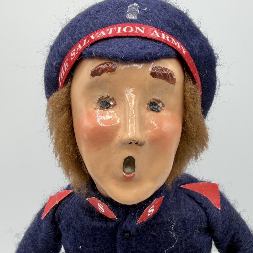 Vintage 1996 Byers Choice Caroler Salvation Army Man withTrumpet Christmas Figurine /cb
