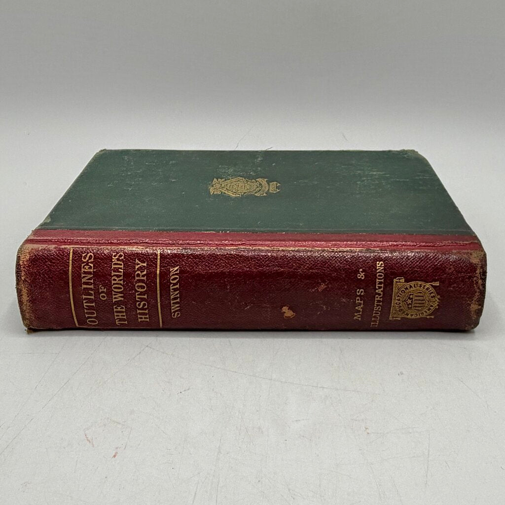 Outlines Of The World’s History Ancient, Medieval, and Modern By William Swinton 1874 Antique Hardcover Book /cb