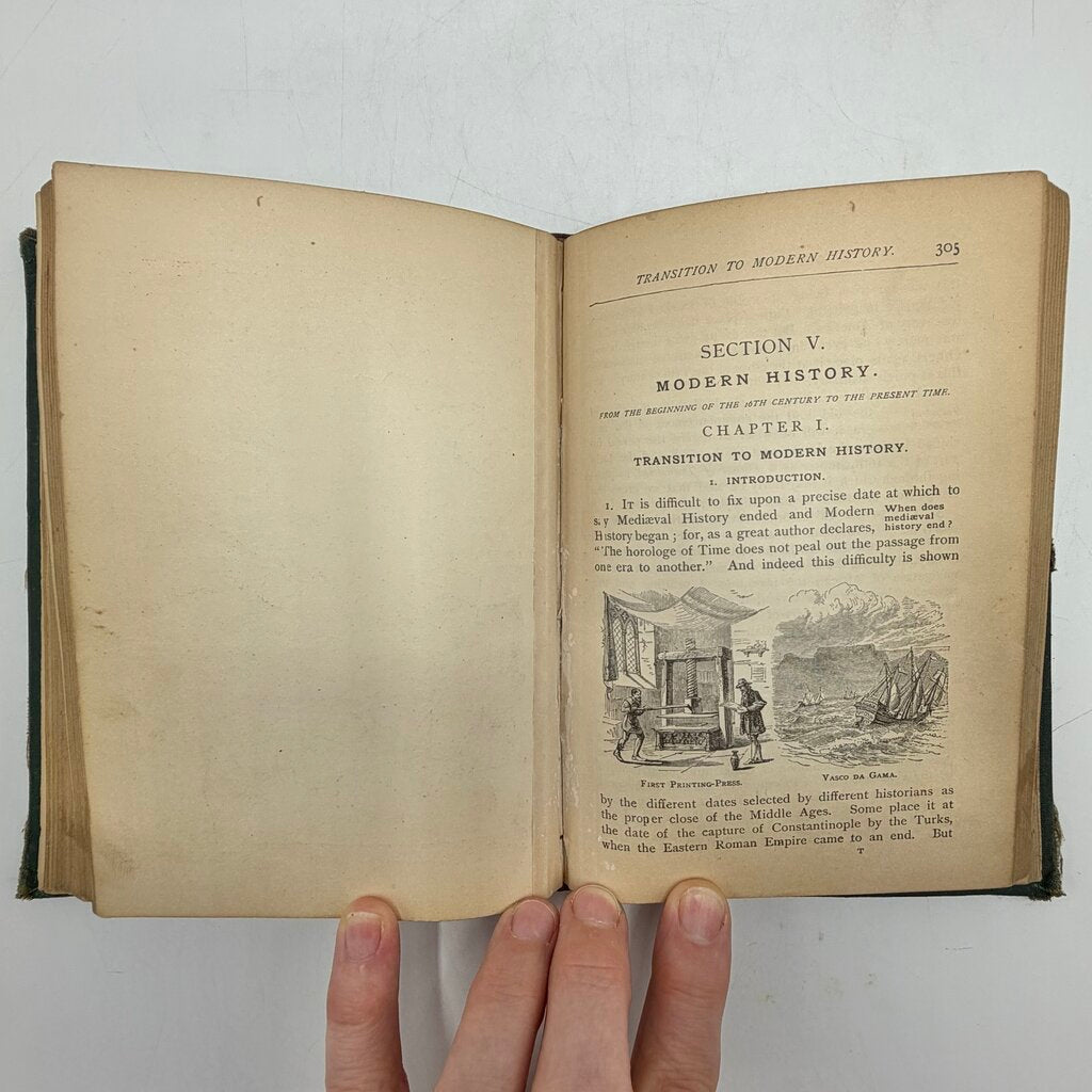 Outlines Of The World’s History Ancient, Medieval, and Modern By William Swinton 1874 Antique Hardcover Book /cb