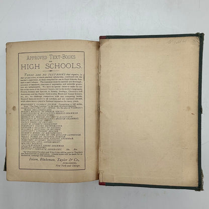 Outlines Of The World’s History Ancient, Medieval, and Modern By William Swinton 1874 Antique Hardcover Book /cb