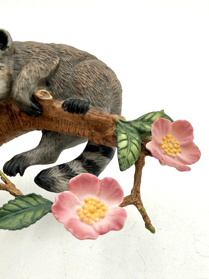 VTG Lenox Twilight Mischief Racoon Porcelain Figurine 1990