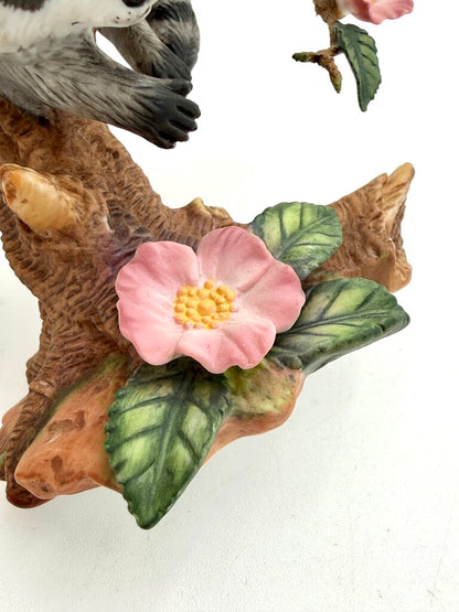 VTG Lenox Twilight Mischief Racoon Porcelain Figurine 1990