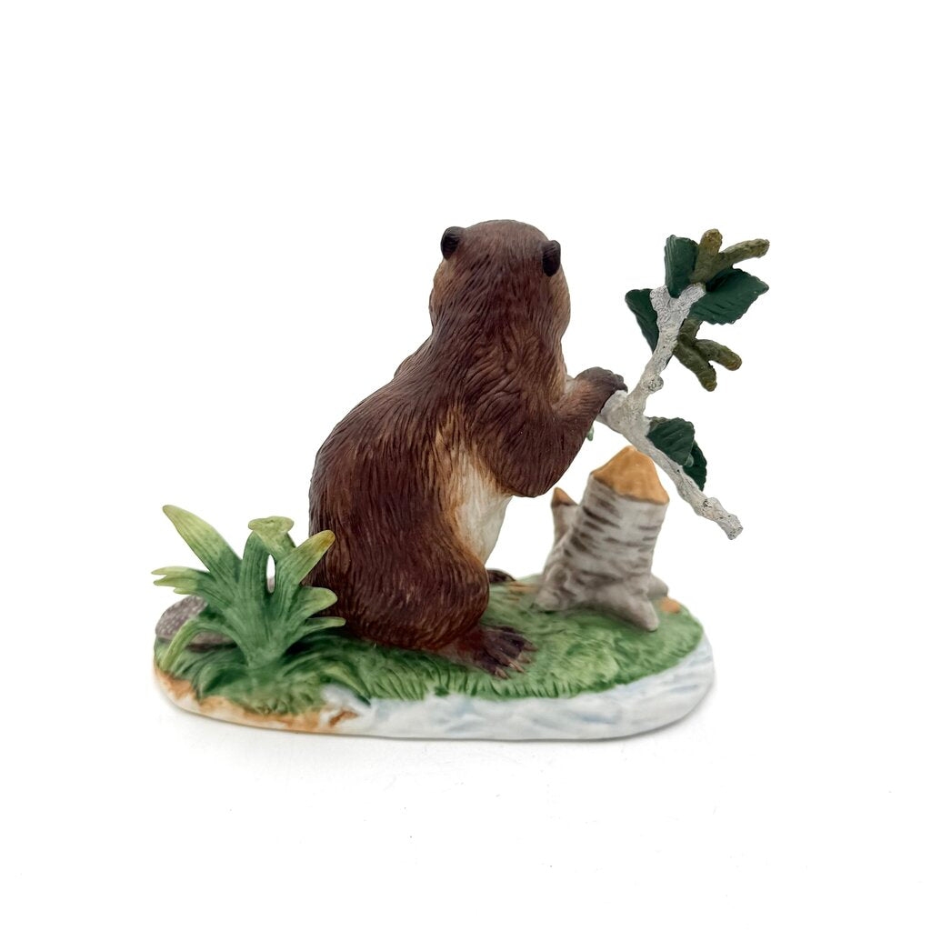 VTG Lenox Woodland Worker American Beaver Porcelain Figurine 1994