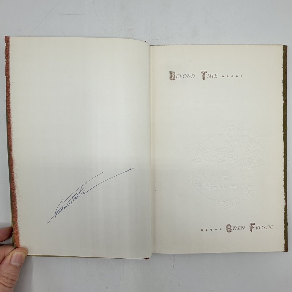 Gwen Frostic “Beyond Time” 1971 Hardcover Book Signed First Edition Michigan Nature Art & Poetry /cb