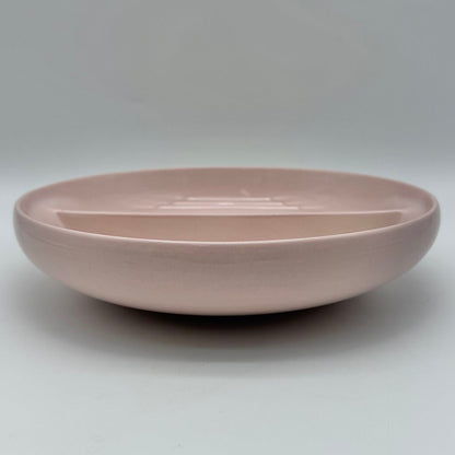 Vintage Iroquois Casual China By Russel Wright Sherbet Pink Divided Serving Bowl 10” /cb
