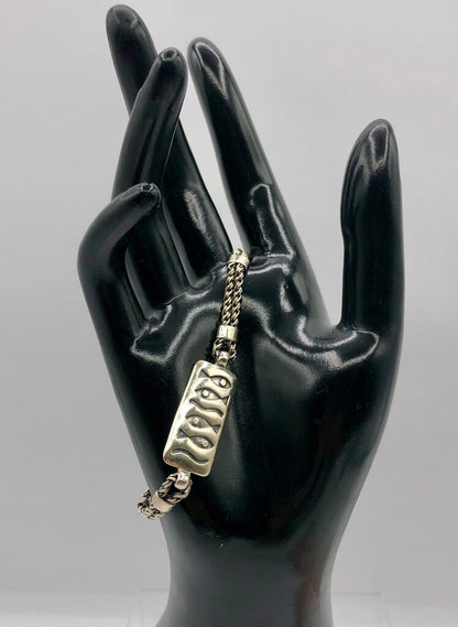 Vintage Boma FIsh Design 925 Sterling Silver Chain Bracelet /b