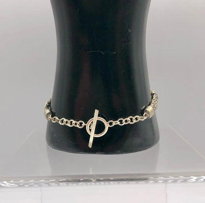 Vintage Boma FIsh Design 925 Sterling Silver Chain Bracelet /b