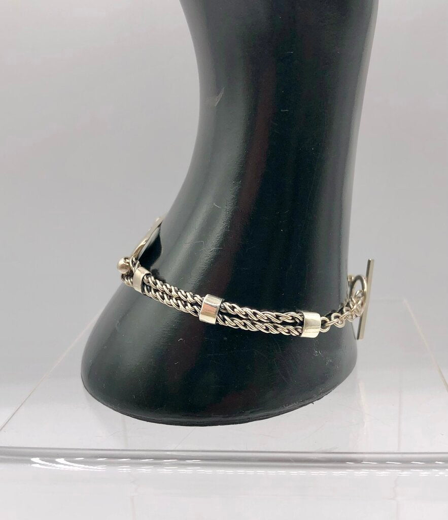 Vintage Boma FIsh Design 925 Sterling Silver Chain Bracelet /b
