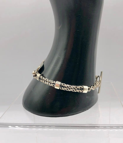 Vintage Boma FIsh Design 925 Sterling Silver Chain Bracelet /b