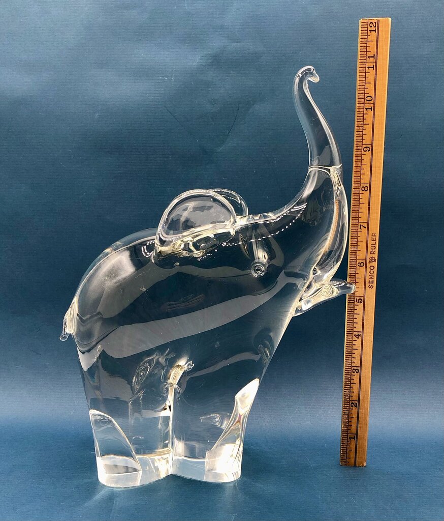 Large Vincenzo Nason & Cie Murano Glass Elephant Sculpture /b