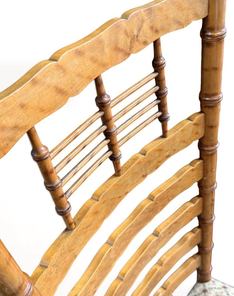 Antique High-back Asian Style Maple Rocker