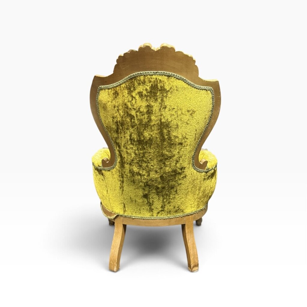 Antique Victorian Green Parlor Chair No.1