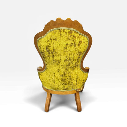 Antique Victorian Green Parlor Chair No. 2