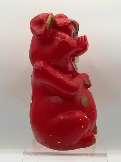 Vintage A.N. Brookes Chalkware Mad Money Piggy Bank /b