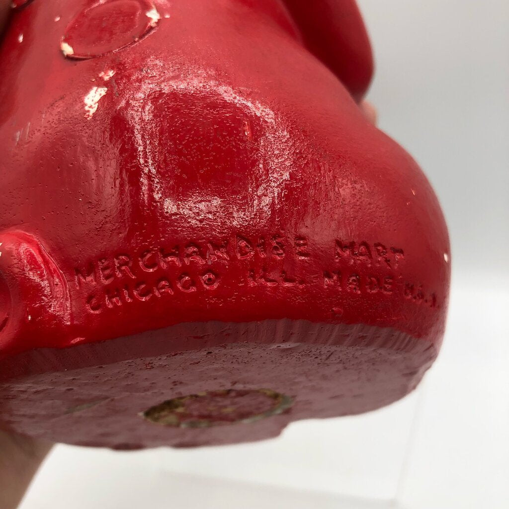 Vintage A.N. Brookes Chalkware Mad Money Piggy Bank /b
