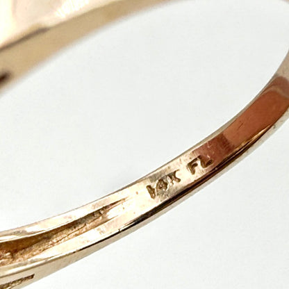 14k Yellow Gold Oval Cut Red Garnet w/ Melee Diamonds Ring
