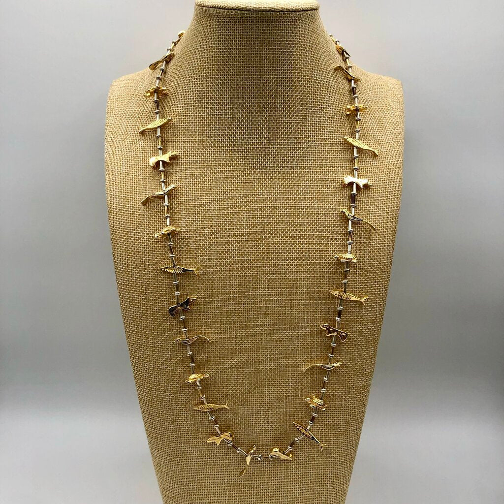 6pc Vtg Set Gold Plated Quality Costume Jewelry Necklaces & Bracelets /b