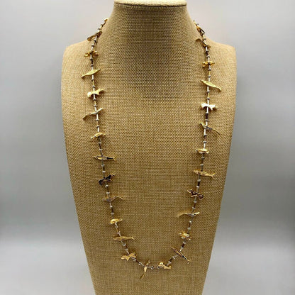 6pc Vtg Set Gold Plated Quality Costume Jewelry Necklaces & Bracelets /b