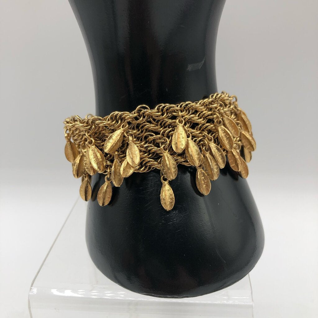 6pc Vtg Set Gold Plated Quality Costume Jewelry Necklaces & Bracelets /b