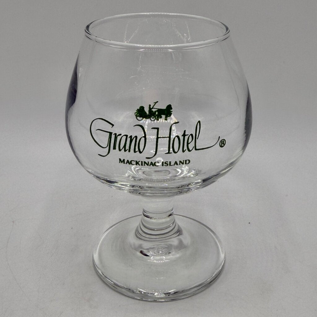 Vintage Grand Hotel Mackinac Island Michigan Brandy Snifters Set of 4 Souvenir Glassware /cb