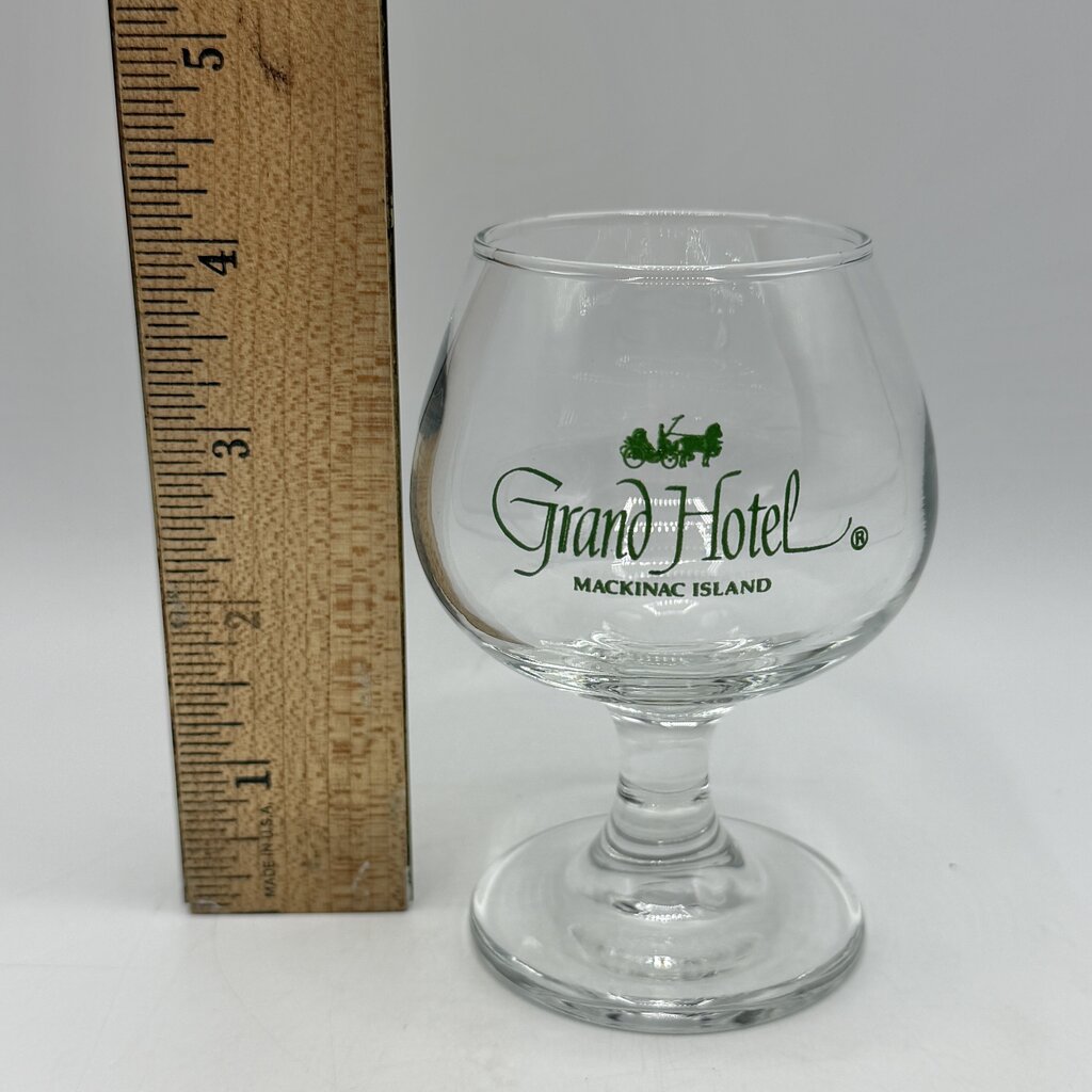 Vintage Grand Hotel Mackinac Island Michigan Brandy Snifters Set of 4 Souvenir Glassware /cb