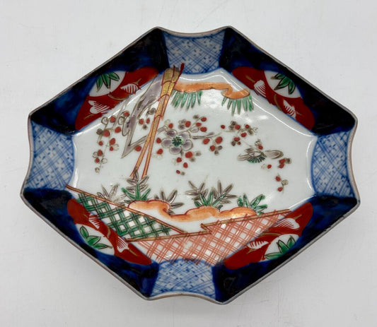 Antique Japanese Imari Hexagonal Dish /j