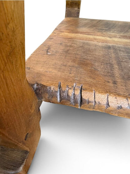Rustic Solid Wood Coffee Table with Drawer