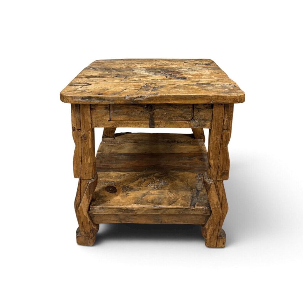 Rustic Solid Wood End Table