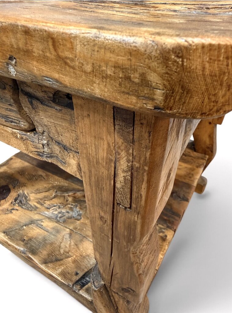 Rustic Solid Wood End Table