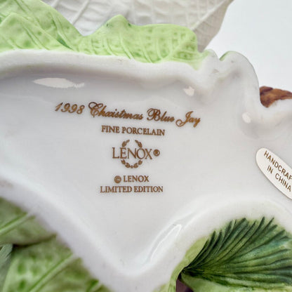 VTG Lenox Limited Edition Christmas Blue Jay Porcelain Figurine
