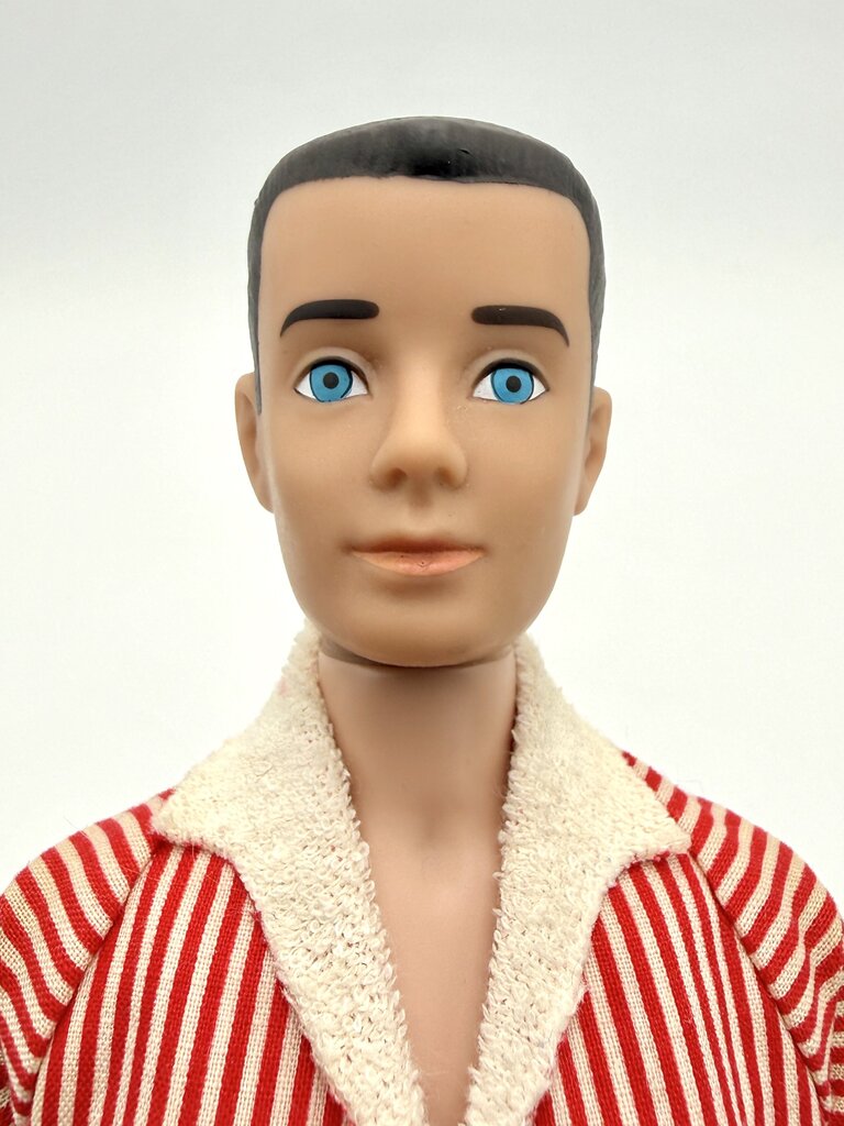 VTG 1962 Barbie's Boyfriend Ken Doll no. 750 Brunette Beach Swimwear w/ Box