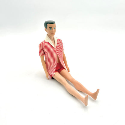 VTG 1962 Barbie's Boyfriend Ken Doll no. 750 Brunette Beach Swimwear w/ Box