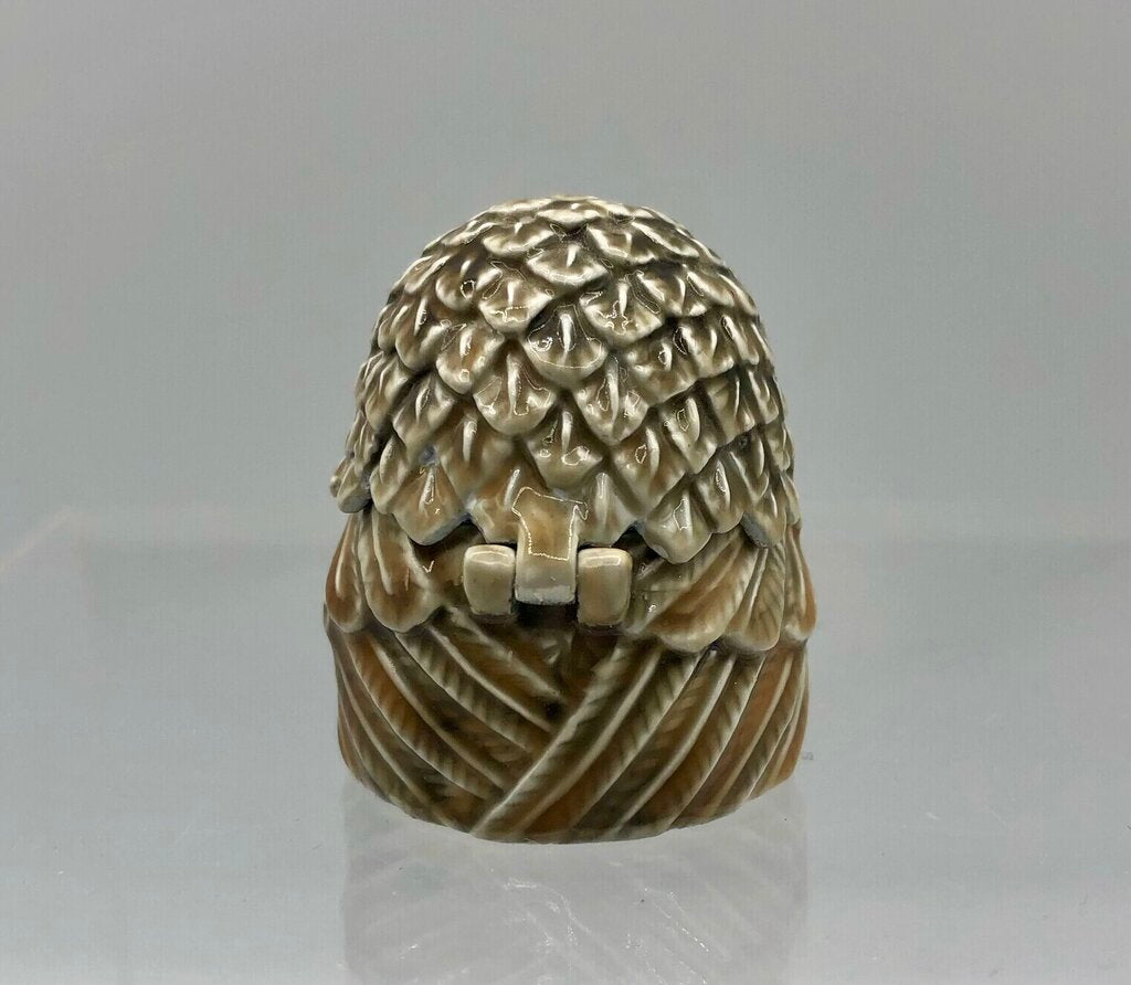 Vtg Monet Enameled Owl Trinket Box /b
