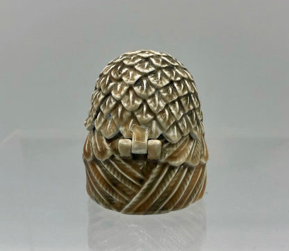 Vtg Monet Enameled Owl Trinket Box /b